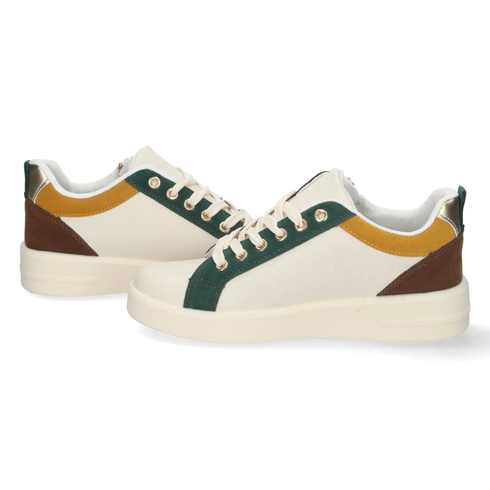 Zapatillas planas cómodas para mujer color verde